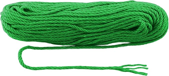 6mm x 50 Feet Dark Green Green Jute Rope, Twine for Gardening Tomato Climbing Plant Tie Floristry Crafts Gift Wrapping Packing Decor