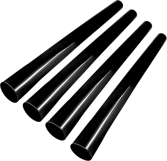 Vacuum Extension Tubes 4Pack, 1.25 Inch Diameter, 14.76 Inch Length - Black | Compatible with 1-1/4 Inch Hose Wet/Dry Vacuum Cleaners | Versatile Tool (Black, 4 P 14.76 ")