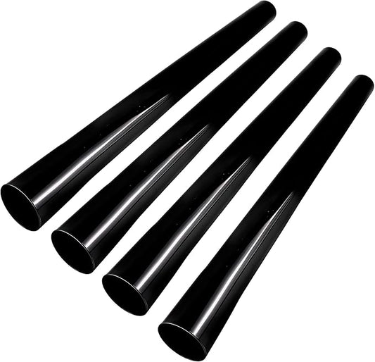 Vacuum Extension Tubes 4Pack, 1.25 Inch Diameter, 14.76 Inch Length - Black | Compatible with 1-1/4 Inch Hose Wet/Dry Vacuum Cleaners | Versatile Tool (Black, 4 P 14.76 ")