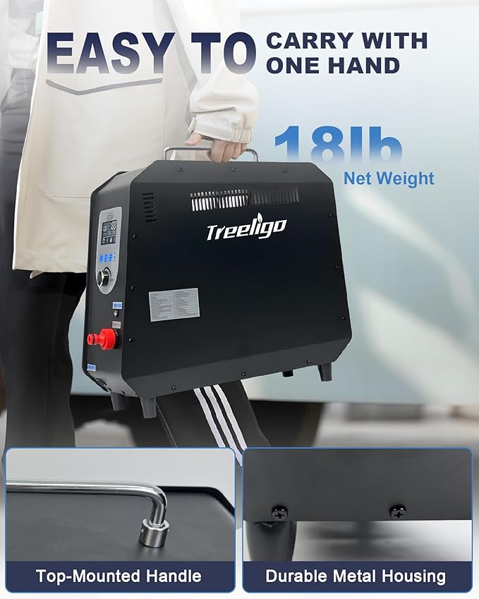 Portable Water Heater, 3s Instant Propane Hot Water Shower with Pump, Overheating Protection, Tankless Design & 4000mAh Rechargeable Battery for Camping, RV, Fishing, Outdoor Cleaning