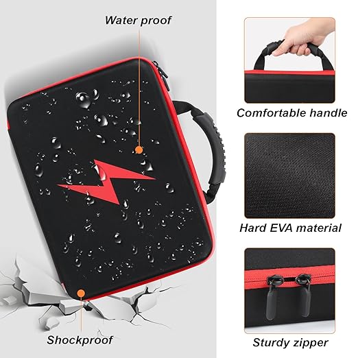 Battery Organizer, Battery Organizer Storage Case with Tester BT-168, Waterproof Battery Holder Box Holds, Battery Case Organizer 165+ AA AAA C D 9V Batteries (Batteries are Not Included)