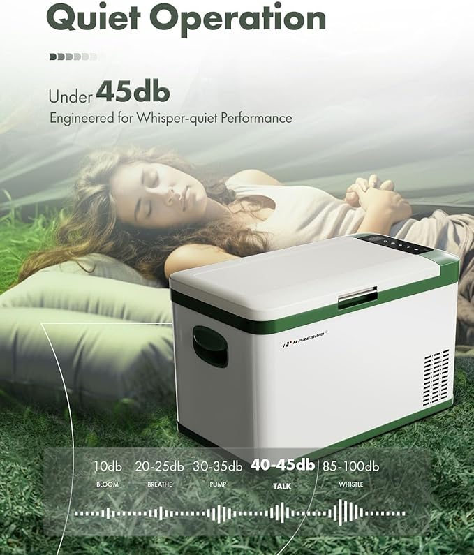 A-Premium 12 Volt Refrigerator 28QT/26.1L Portable Car Fridge Cooler, -4°F~68°F Portable Freezer Fast Cooling with 12/24V DC & 110/240V AC for Camping RV Roadtrips Truck Outdoor and Home Party Use