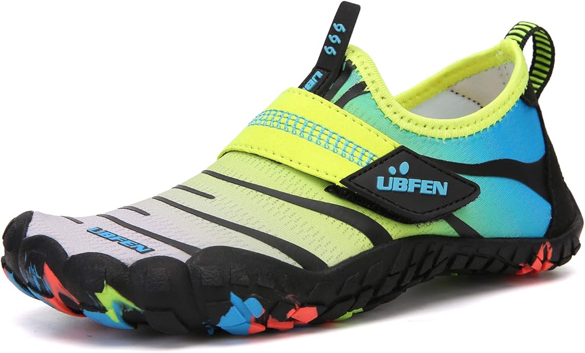 UBFEN Water Shoes for Kids Boys Girls Aqua Socks Barefoot Beach Sports Swim Pool Quick Dry Lightweight Toddler Little Big Kid