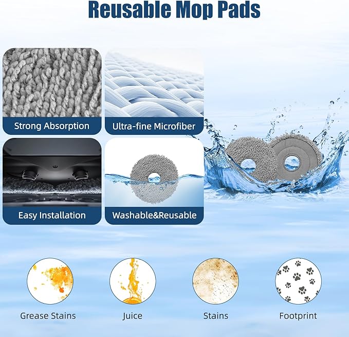 20 Pack Accessories Compatible with Roborock Qrevo S/Qrevo Pro/Qrevo Plus/Qrevo-Maxv Vacuum Robot,Parts Include:Main Brush,Side Brush,Hepa Filter,Mop Cloth,Dust Bag,Cleaning Brush&Screwdrive