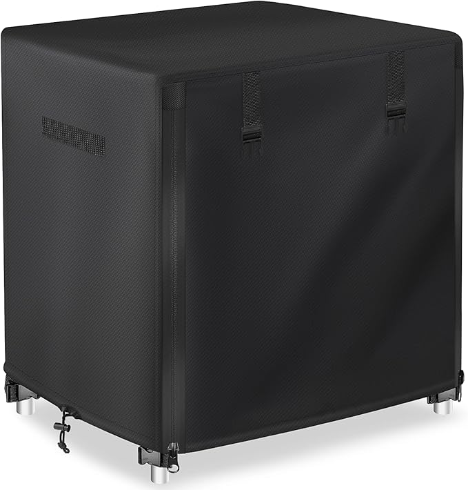 Outdoor Prep Table Cover with Split Zipper for Keter Outdoor BBQ Grill Prep & Serving Cart - Waterproof Stainless Steel Metal Table Cover - 32" L x 24" W x 35" H