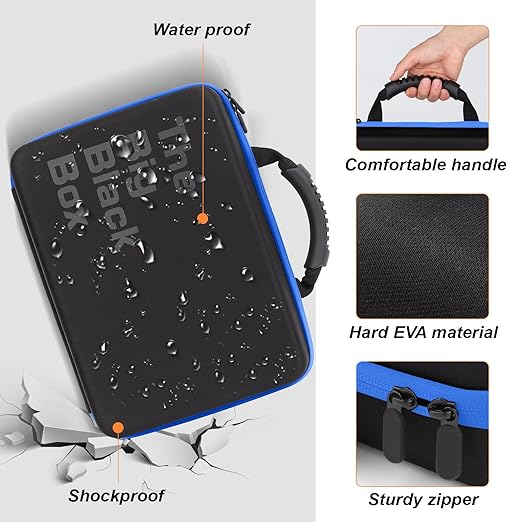 Battery Organizer, Waterproof Battery Organizer Storage Case with Tester BT-168, Battery Holder Box Holds 145+ AA AAA C D 9V Batteries,Blue (Batteries are Not Included), ARK BATTERY CASE-2