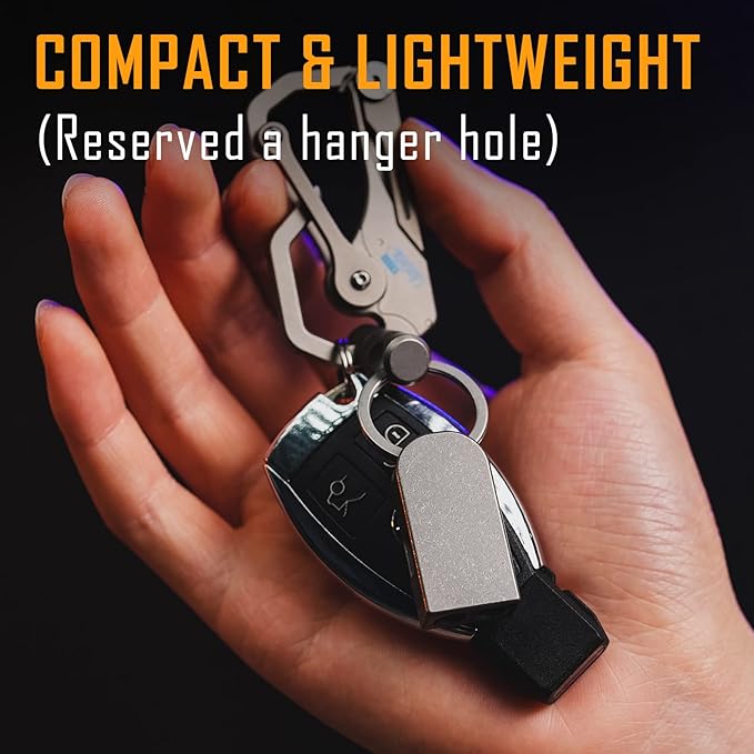 KeyUnity Titanium EDC Whistle Outdoor Emergency Whistle for Keychain, Comes with Necklace to Hang on Neck