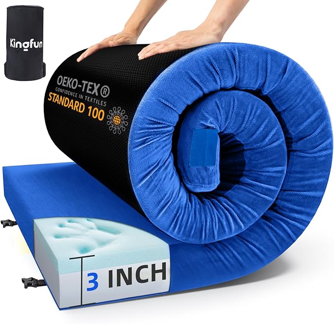 Sleeping Pad for Adults, Comfortable Thick Floor Sleeping Mats for Car Truck Tent with Removable Travel Bag