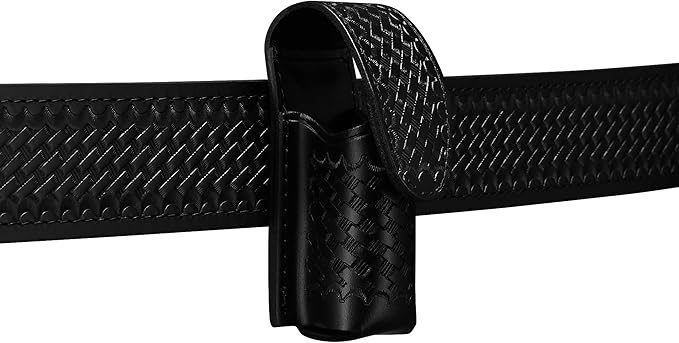 Mace Pepper Spray Holder Black Belt Pouch, Hidden Snap MK III Small, Fits up to 2oz