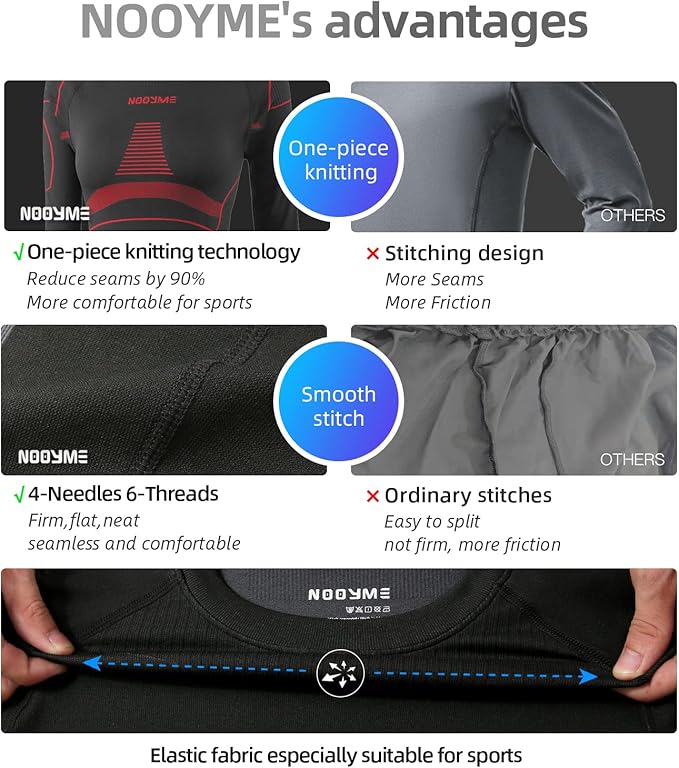 NOOYME Thermal Underwear Base Layer for Women, Long Johns for Cold Weather