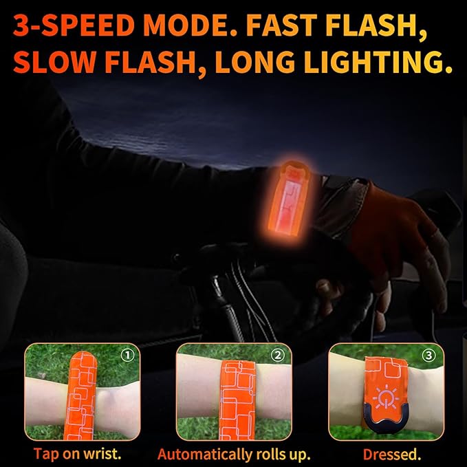 Running Lights for Runners, Walking Light for Night Walking, Running Lights & Walking Light with Colors & 3 Modes, Reflective Running Gear, Running Essentials for Women or Men 2-Pack