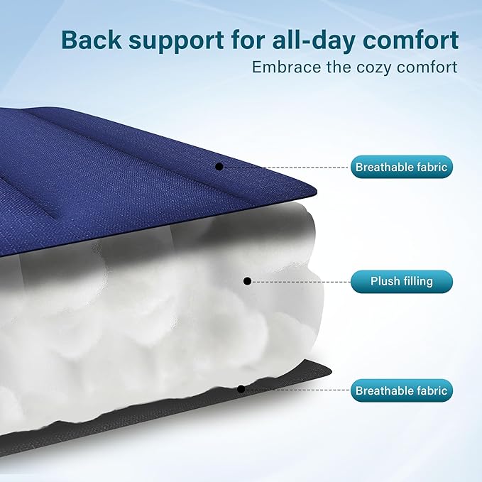 MFSTUDIO Padded Zero Gravity Recliner Chair Set of 2, Folding Patio Lounge Chairs with Adjustable Pillows & Cup Holder for Poolside Backyard, Support 350lbs(Blue)