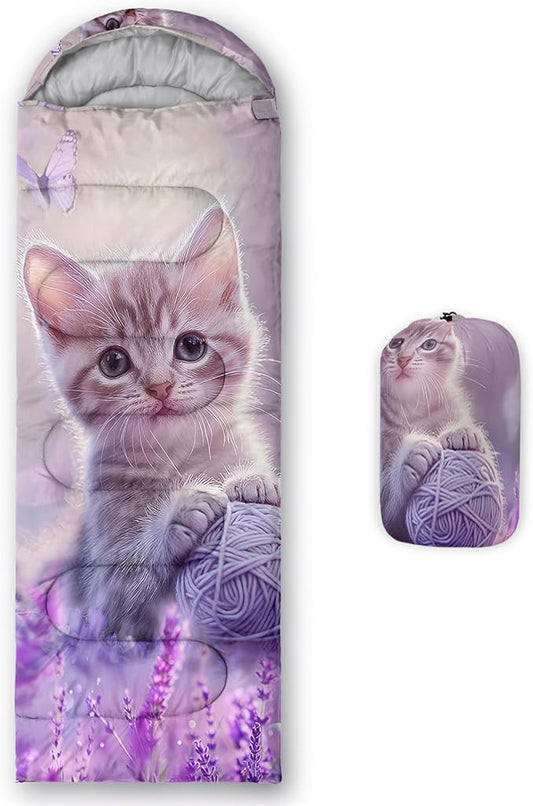 HOSIMA Dear Hunting Pattern Cold Weather Sleeping Bags for Adults,Black Light Weight Sleeping Bags for Kids Adults,WaterProof Sleeping Bags for Outdoors Hiking.