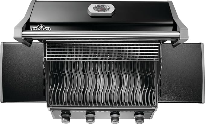 Napoleon Rogue 525 Propane Gas Grill, Black, Durable 4-Burner BBQ