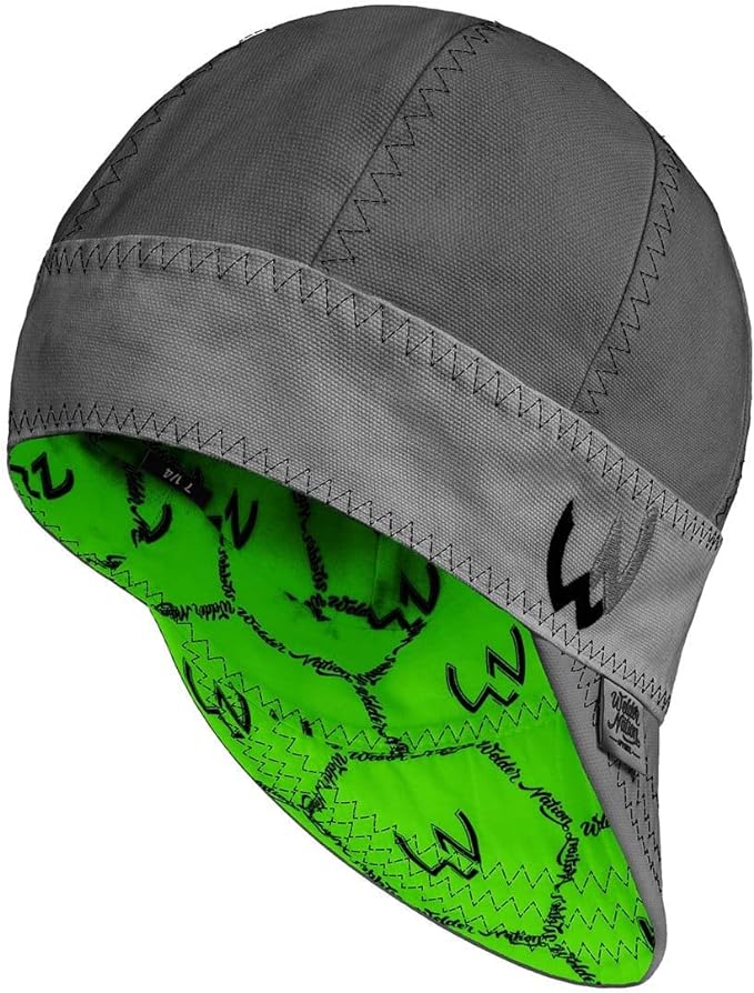 Welder Nation 8 Panel 10 oz Welding Premium Cap 100% Cotton Interior & Duck Canvas Exterior - Protective Durable Heavy-Duty