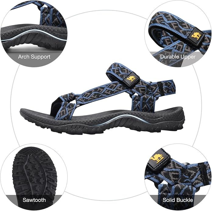 CAMEL CROWN Hiking Sport Sandals for Men Anti-skidding Water Sandals Comfortable Athletic Sandals for Outdoor Wading Beach