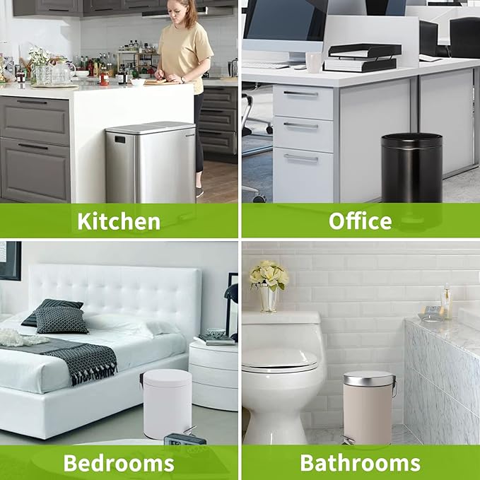 2.6-Gallon Small Trash bags: Clear Bathroom Trash Bags Small Garbage Bags for Bathroom Bedroom Office - 10L Mini Trash-Can-Liners (120 counts)