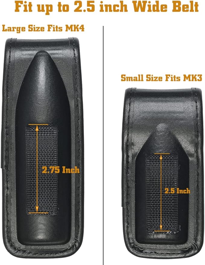 Molded OC/Mace Spray Pouch for Duty Belt,OC/Mace Spray Holder Pouch with Hidden Snap,Top Flap Police Duty OC Pepper Spray Holder MK3 or MK4