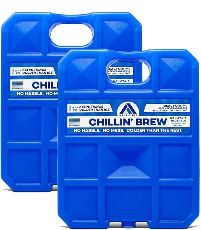Arctic Ice Chillin' Brew Series Long Lasting Reusable Ice Pack - Freezes at 28° Fahrenheit - Designed to Keep Beverages Colder Than Ice