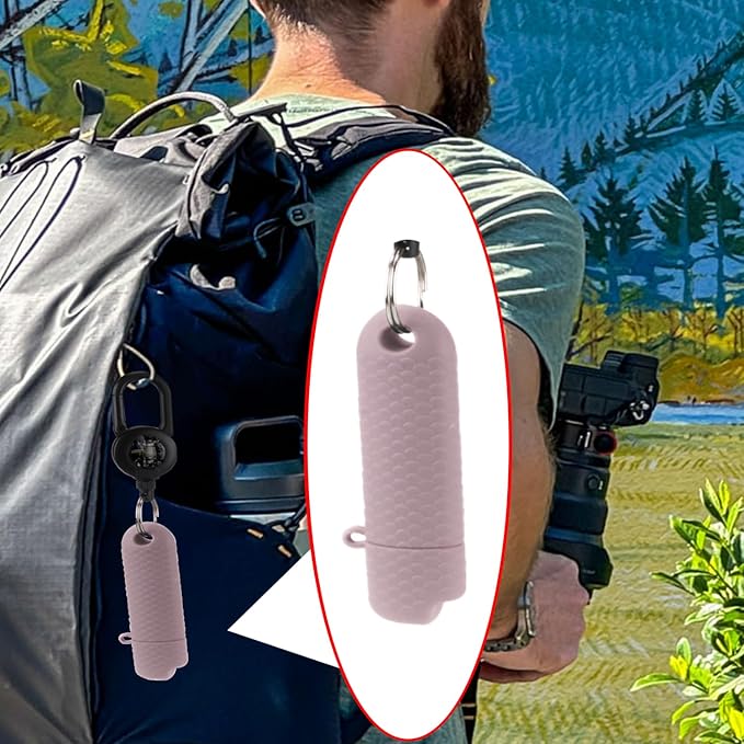 Waterproof Lighter Case Cover Holder for BIC Regular Lighters Sleeve Type J6 Outdoor Survival Multipurpose Seal Lighter Pouchfor Hiking and Camping (Light Purple, 2)