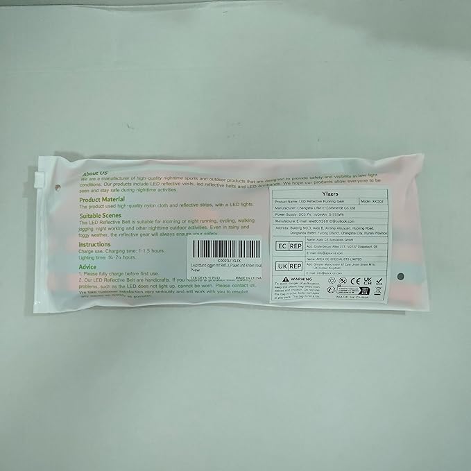 Reflective Sash Gear for Walking at Night,LED Reflective Belt Safety Lights,Lights for Night Dog Walking,High Visibility Type-C Rechargeable with Phone Holder for Men Women