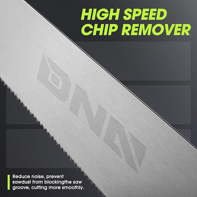 DNA MOTORING 17in Bi-Ground Teeth Hand Saw, Universal Hand Cut Saw for Wood, Pruning & Trimming Branches, Garden, Camping, Lawn, w/TPR Handle