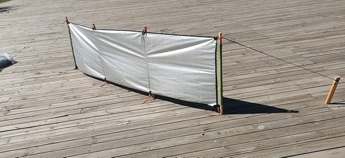 WANLIAN Windbreaks Stove Windscreen Oxford cloth(No included Poles)Camping Beach Windshield Shelter,Backpack Portable Picnic Screen,Sunshade Screen,Outdoor Caravan Privacy Shield,for Garden BBQ Picnic