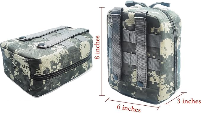 Carlebben EMT MOLLE Ifak Pouch Tactical MOLLE Medical First Aid Kit Utility Pouch ACU Camouflage