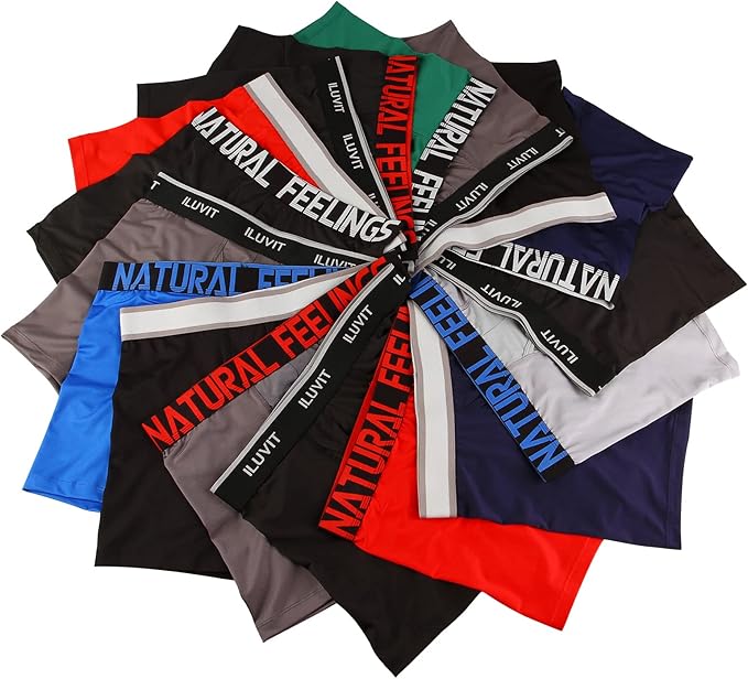 Natural Feelings Mens Underwear Coolzone Boxer Briefs for Men Pack Stretch Performance Quick Dry Sports Underwear