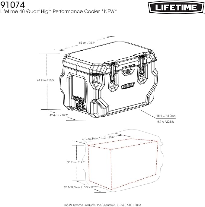 Lifetime Hard Cooler, High Performance Ice Chest