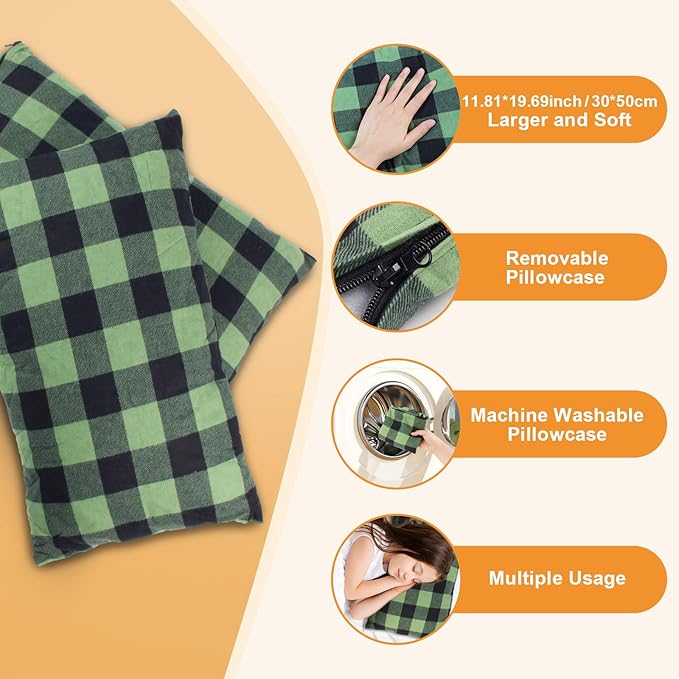 Double Sleeping Bag Flannel for Adults with 2 Pillows 2 Person Sleeping Bags Camping XXL Queen Size Two Person Sleeping Bag for Cold Weather