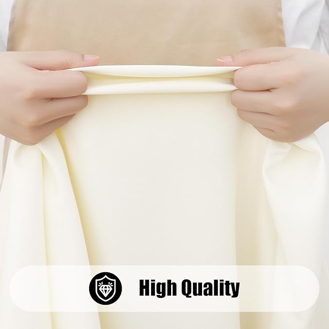 Smiry 2 Pack Rectangle Picnic Table Cloth, Waterproof Elastic Fitted Tablecloths, Washable Polyester Rectangular Patio Table Cover for Camping, Indoor and Outdoor (Beige, 30"x48")