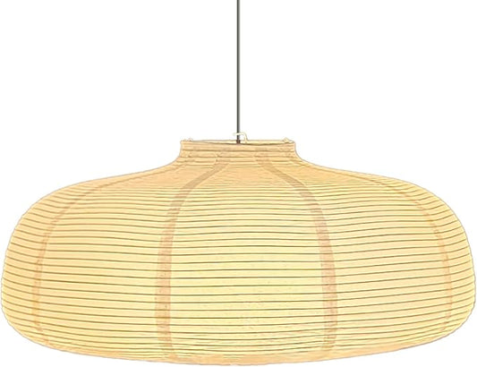 (22.05Inch) Large Paper Lantern, White Pumpkin Paper Lamp Shade, Handmade Folding Hanging Paper Lamp Shade, Suitable for Indoor Ceiling Light Decor (22.05)