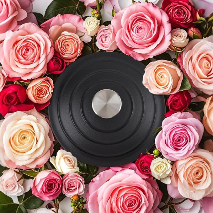 3 Quart Dutch Oven Enameled Cast Iron with Lid - Big Dual Handles - Oven Safe up to 500°F - Classic Round Pot for Versatile Cooking Matte Black(No Enameled)