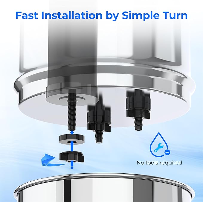 Waterdrop NSF/ANSI 42&372 Certified Water Filter, for Berkey® BB9-2® Black Filters, Berkey® Gravity Water Filter System and Waterdrop King Tank Series Travel, (Pack of 3)