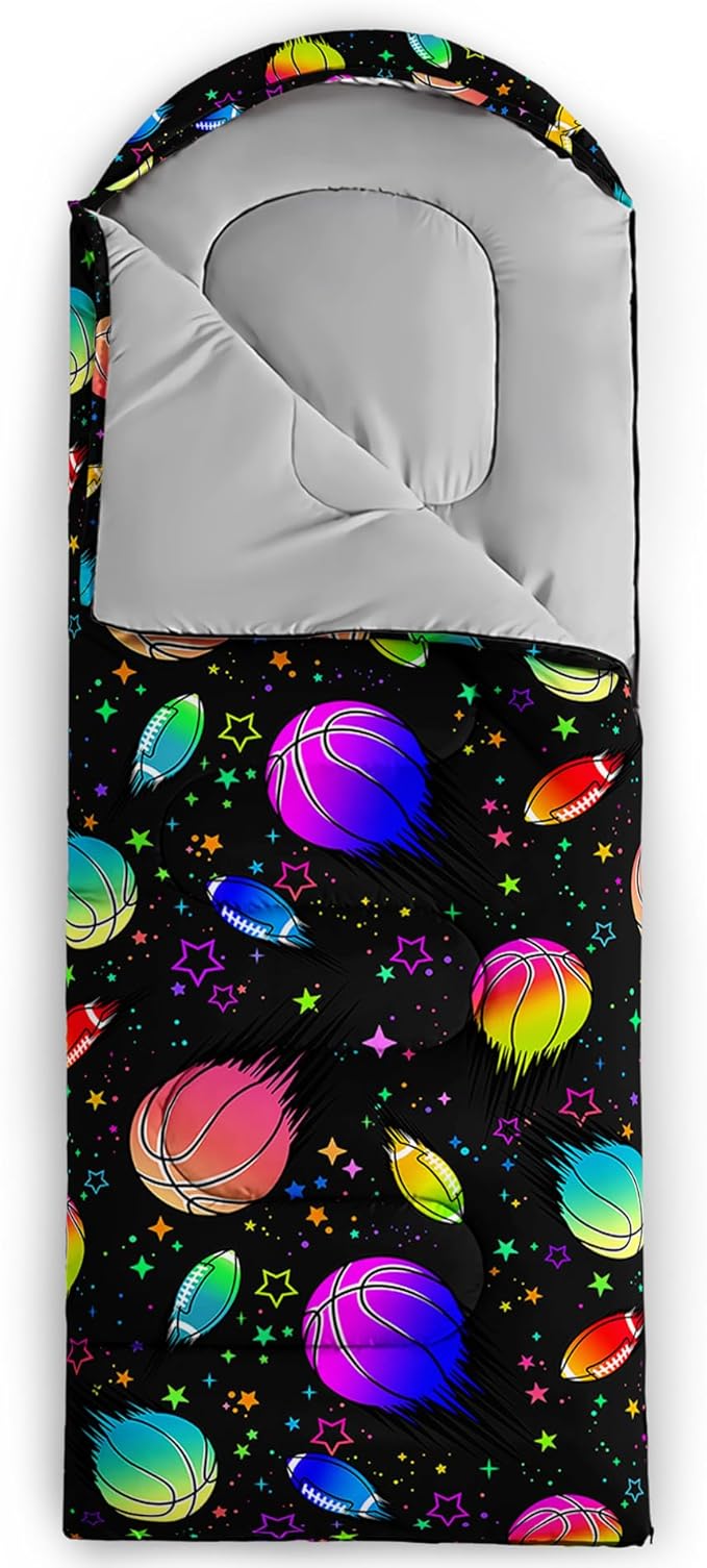 QOOMO Camping Sleeping Bags,3 Season Warm & Cool Weather,Lightweight,Waterproof Sleeping Bags for Adults & Kids,Traveling,and Outdoors,Camping Gear Equipment