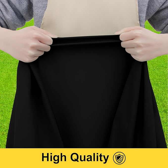 Smiry Picnic Table Cover with Bench Covers, Waterproof Elastic Fitted Polyester Tablecloths for 6 Ft Rectangle Tables, Washable Windproof Tablecloth for Camping, RV & Outdoor (Black, 30x72 Inches)