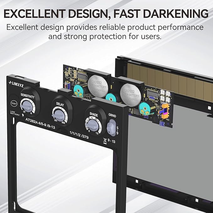 Welding Helmet Auto Darkening,Large Viewing Carbon Fiber Decals 3.94 * 3.15" True Color Welding Hood with 4 Arc Sensors Solar Powered,Wide Shade 5-9/9-13 for TIG, MIG, MAG