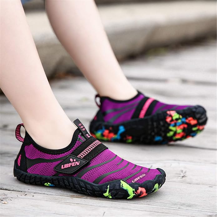 UBFEN Water Shoes for Kids Boys Girls Aqua Socks Barefoot Beach Sports Swim Pool Quick Dry Lightweight Toddler Little Big Kid