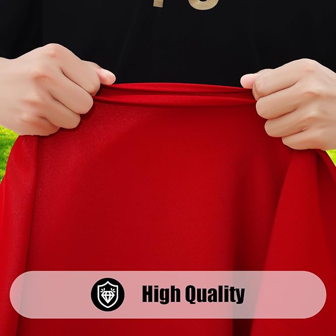 Smiry 2 Pack Rectangle Picnic Table Cloth, Waterproof Elastic Fitted Tablecloths, Washable Polyester Rectangular Patio Table Cover for Camping, Indoor and Outdoor (Red, 30"x72")