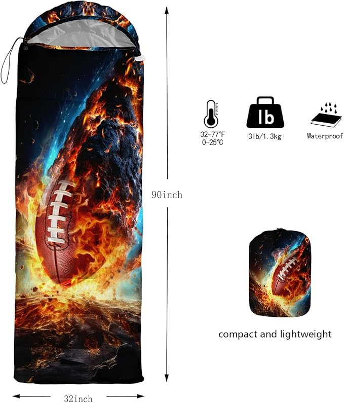 HOSIMA Dear Hunting Pattern Cold Weather Sleeping Bags for Adults,Black Light Weight Sleeping Bags for Kids Adults,WaterProof Sleeping Bags for Outdoors Hiking.