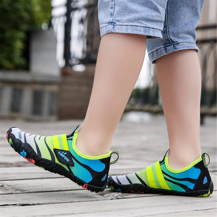 UBFEN Water Shoes for Kids Boys Girls Aqua Socks Barefoot Beach Sports Swim Pool Quick Dry Lightweight Toddler Little Big Kid