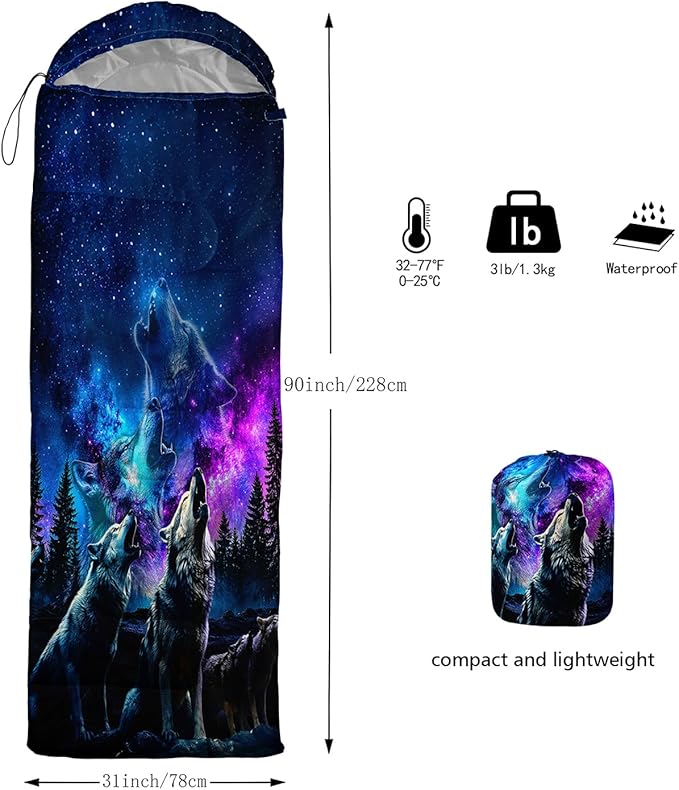 Print sleeping bag,sleeping bags,Outdoor Camping Sleeping Bag，Suitable For Children Boys And Girls Portable,Waterproof,Compact And Lightweight,Great For Outdoor Camping,Backpacking And Hiking