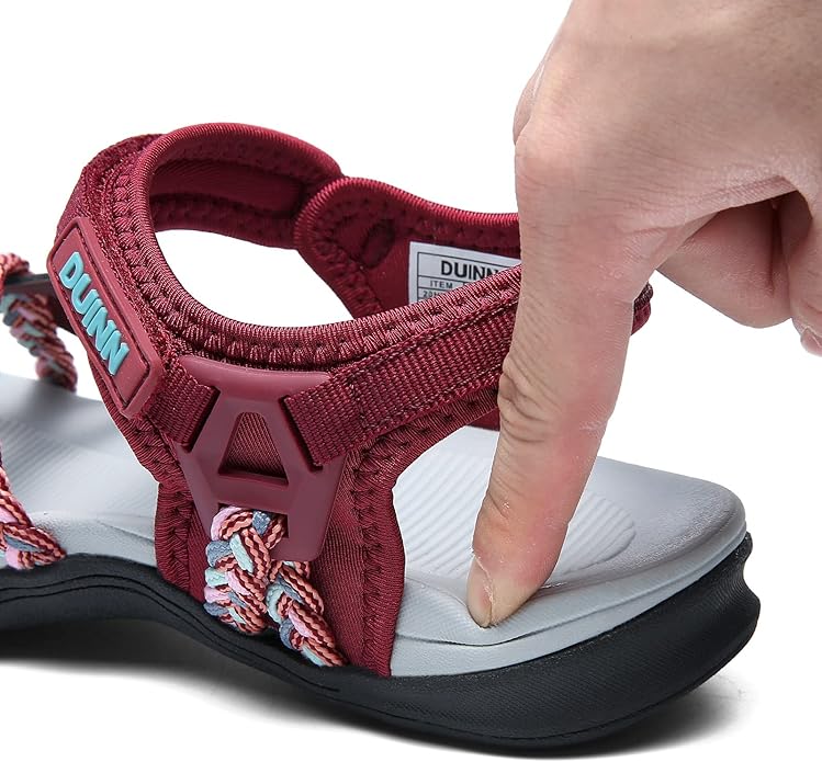 UBFEN Womens Hiking Comfort Sport Sandals Beach Vacation Camping Casual Sport Sandals with Adjustable Straps and Arch Support