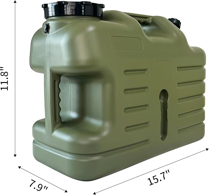 5 Gallon Water Container with Spigot, Portable Camping Water Jug, BPA Free Emergency Water Storage Tank for Outdoor Hiking Camping Vehicle Car Picnic Supplies