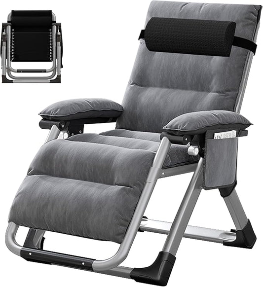 ABORON Upgrade Zero Gravity Chair/Armrest Mat,Premium Outdoor Lawn Folding Lounge Chairs,Sturdy Adjustable Reclining Patio Chairs with Removable Seating Cushion,Headrest & Tray