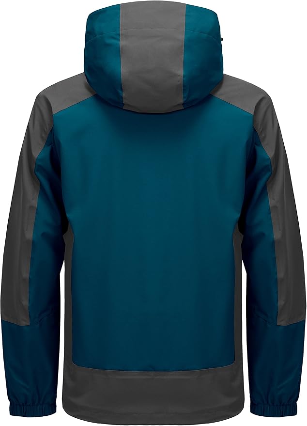 Little Donkey Andy Men's Waterproof Rain Jacket Outdoor Lightweight Hooded Raincoat for Hiking Golf Travel Fishing