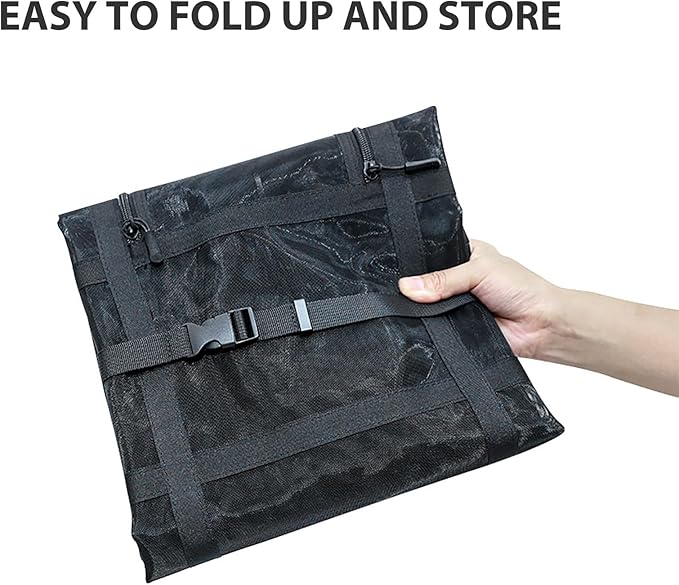 Car Ceiling Cargo Net Pocket, 31"x20" Double-Layer Mesh Car Roof Storage Organizer Strengthen Load-Bearing and Reduce Sagging Cargo Net Truck SUV Long Road Trip Camping Interior Accessories