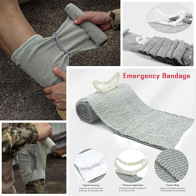 Tactical Ifak Trauma Kit - Emergency First Aid Bleeding Control Kit, Snake Bite & Bee Sting Supplies, Venom Extractor Pump