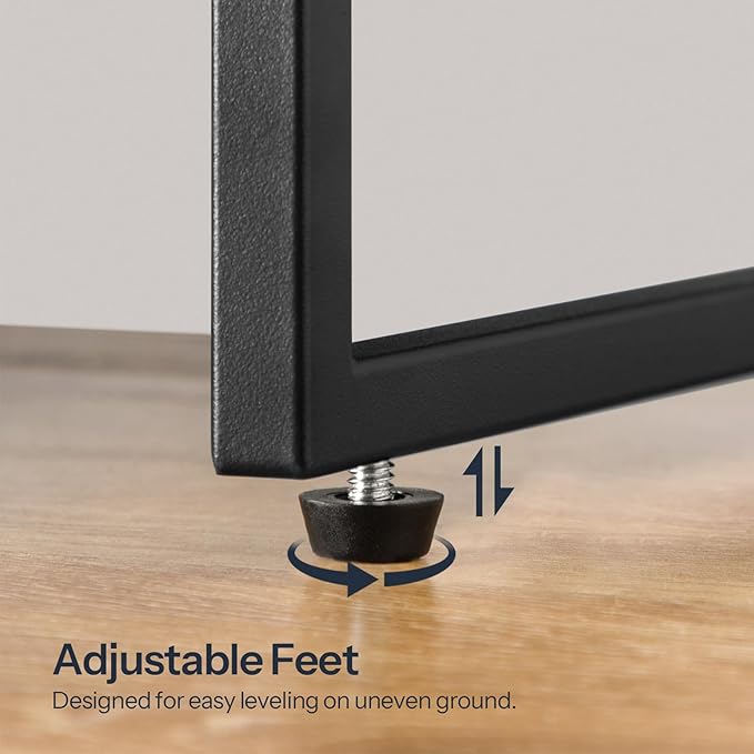 HOOBRO Shoe Rack, 5 Tier Shoe Storage Organizer with 4 Oxford Fabric Shelves and Top Panel, Holds 16-20 Pairs of Shoes, for Entryway and Closet, Industrial, Greige and Black BG50XJ01